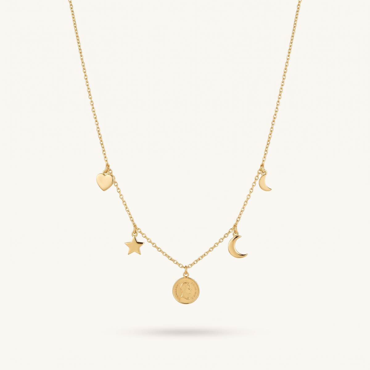 Gold Multi-Charm Necklace