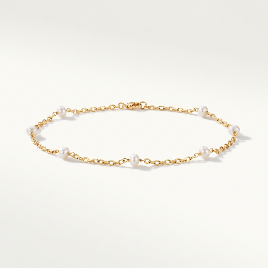 Gold Pearl Anklet