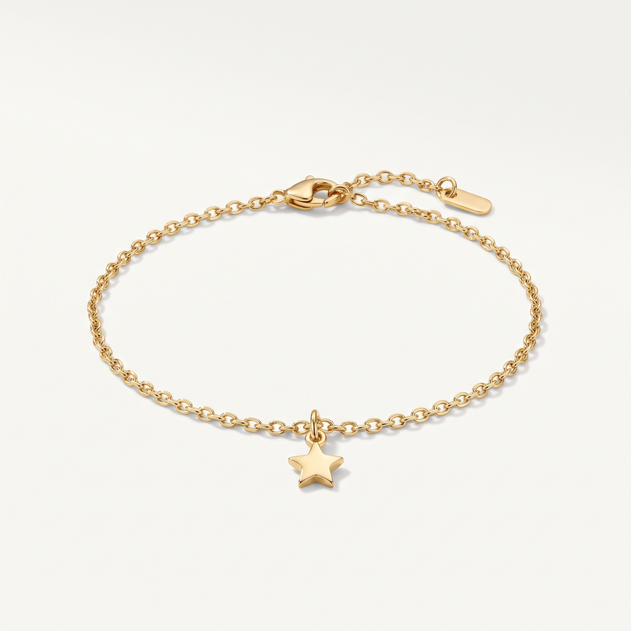 Gold Star Charm Bracelet