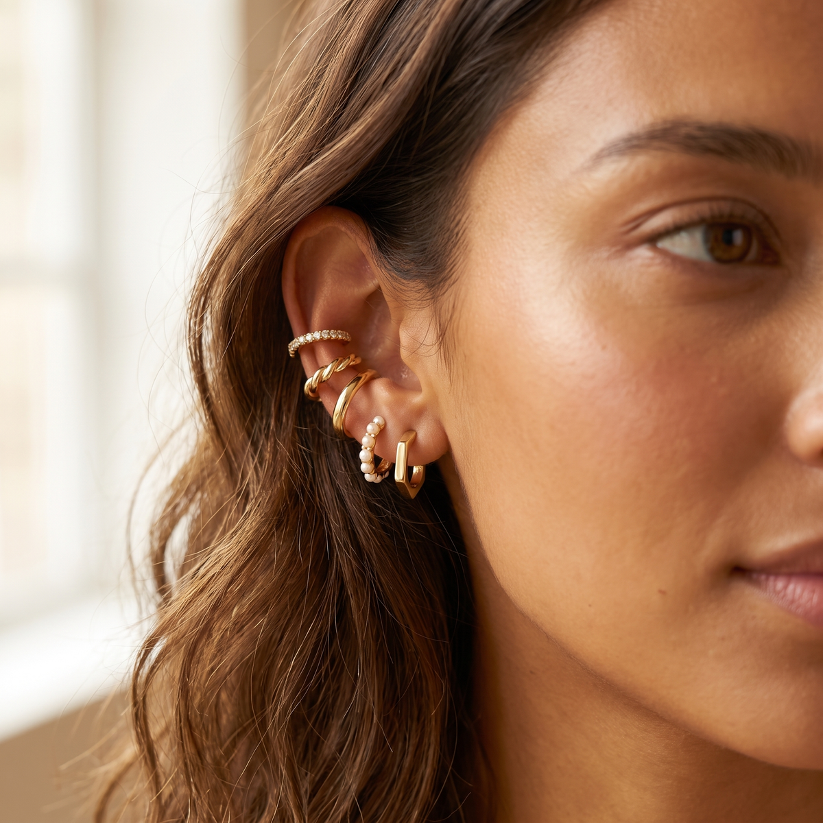 Gold Ear Cuff Set