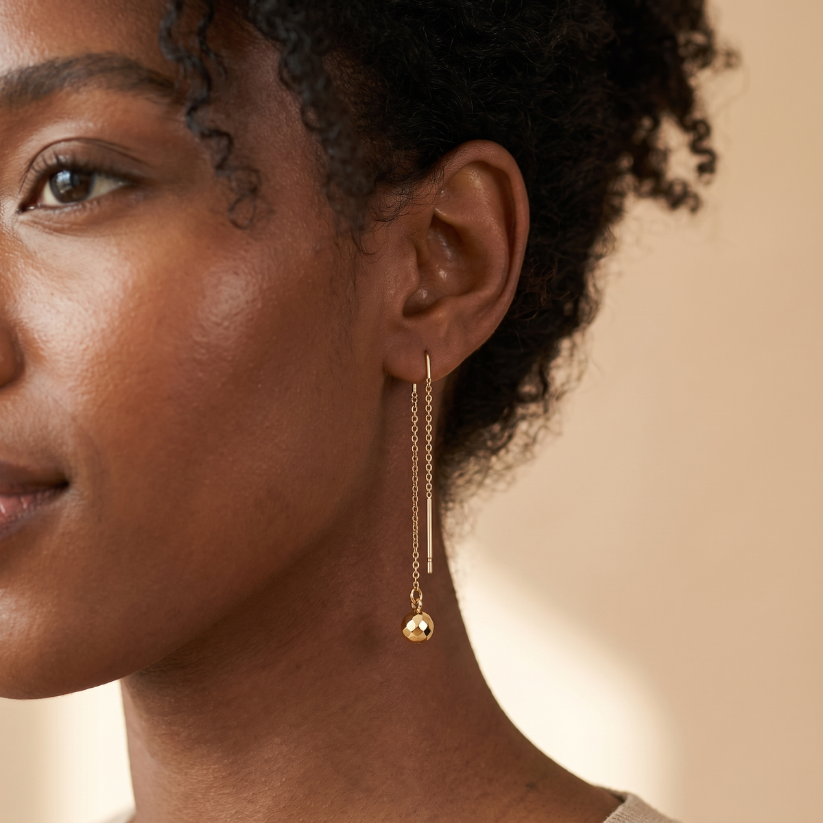 Gold Threader Chain Earrings