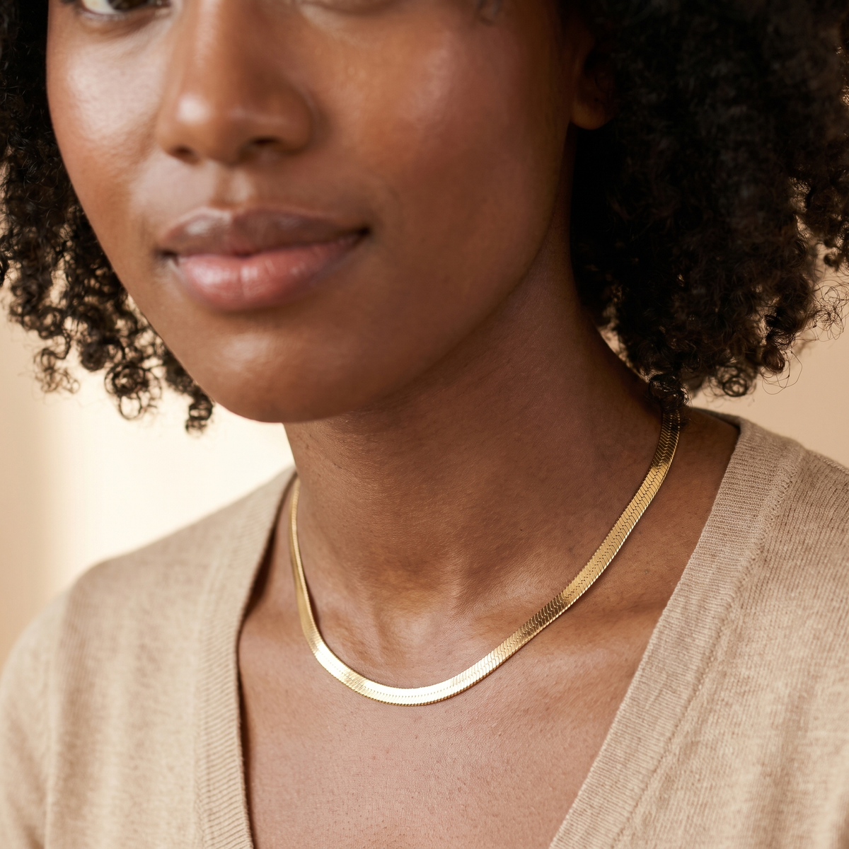 Gold Snake Chain Choker