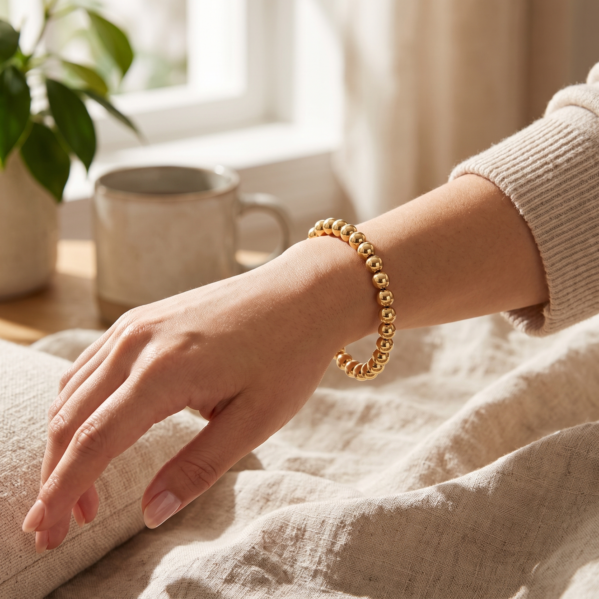 Gold jewellery in water