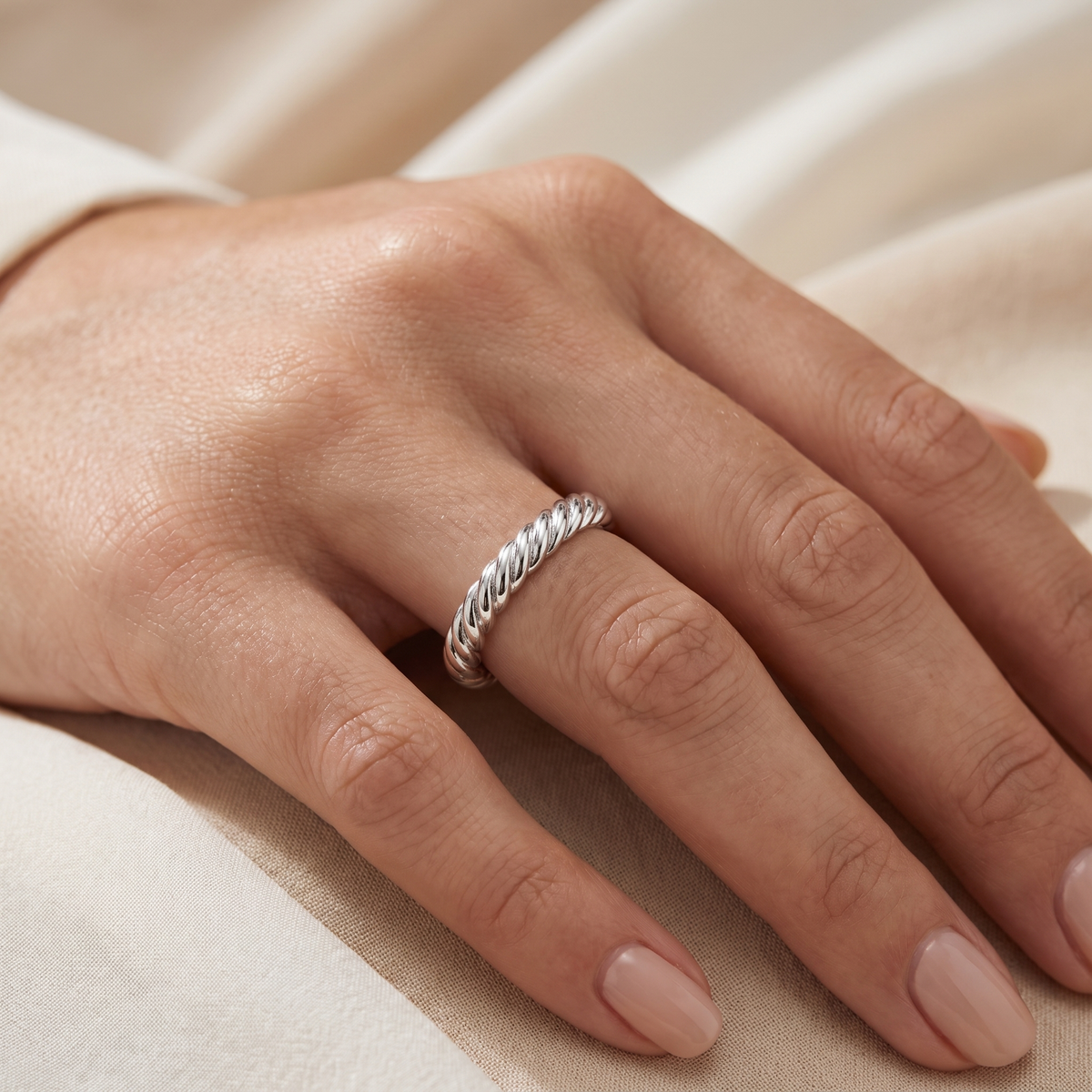 Silver Twisted Ring