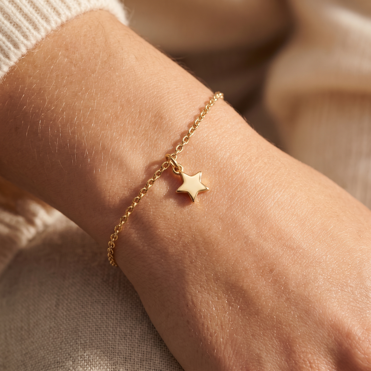 Gold Star Charm Bracelet