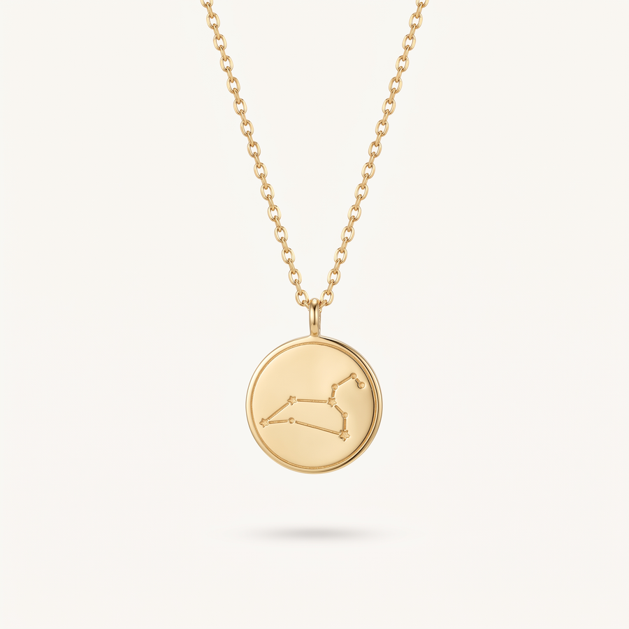 Gold Zodiac Pendant Necklace