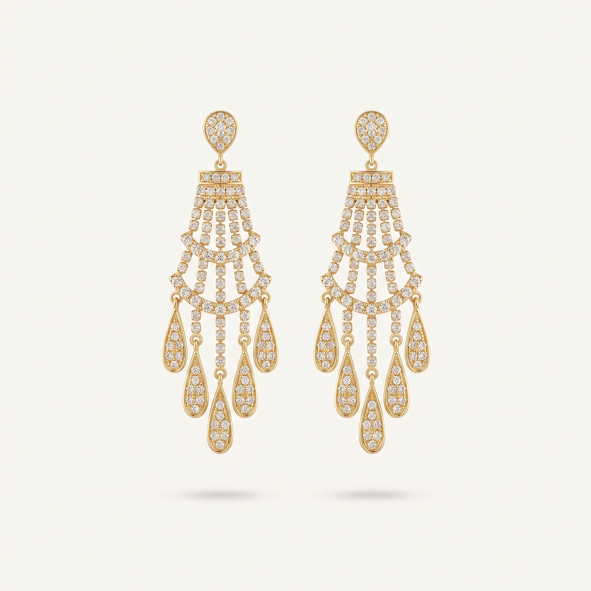 Gold Chandelier Drop Earrings