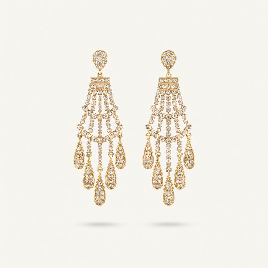 Gold Chandelier Drop Earrings