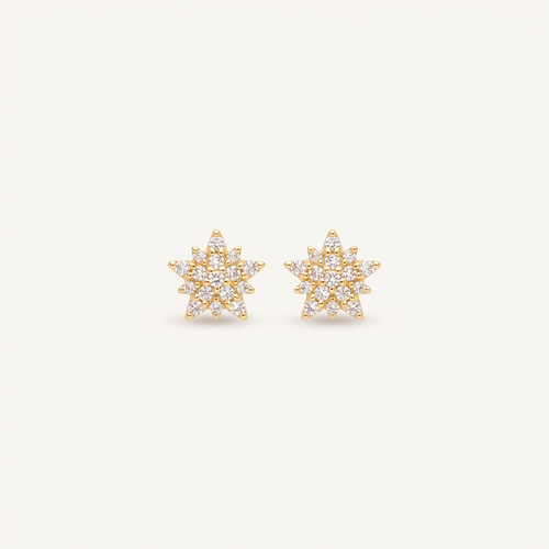 Gold Zodiac Constellation Studs product studio shot