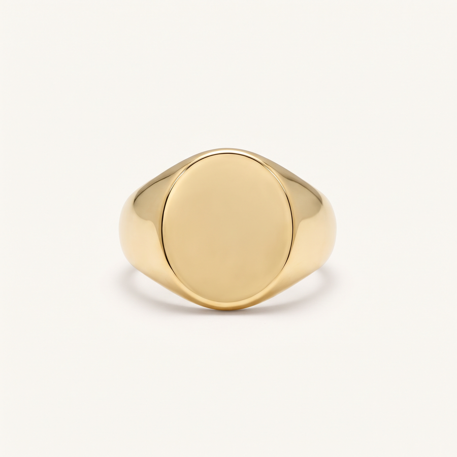 Gold Chunky Signet Ring