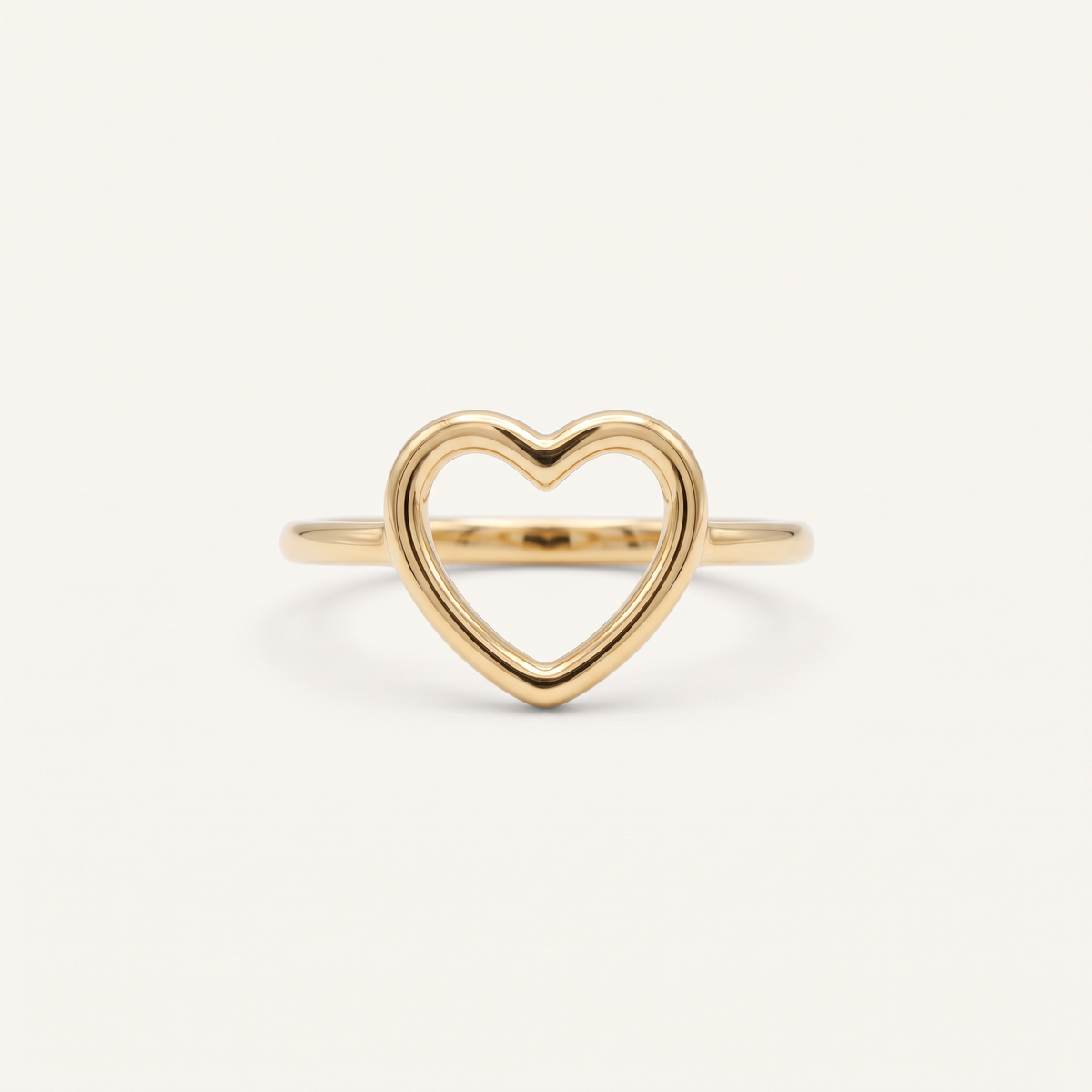 Gold Open Heart Ring