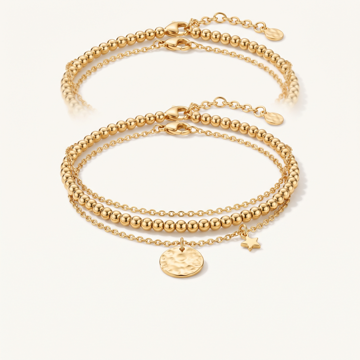 Gold Layered Bracelet Set