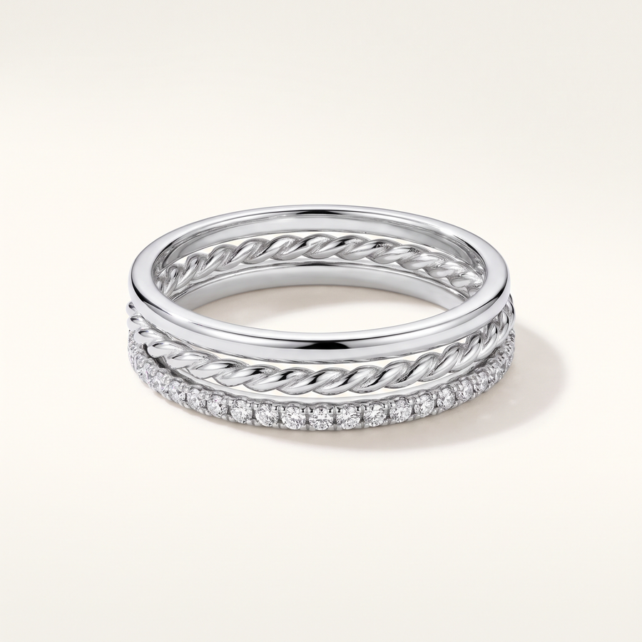 Silver Stacking Ring Set