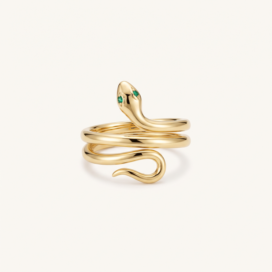 Gold Snake Wrap Ring
