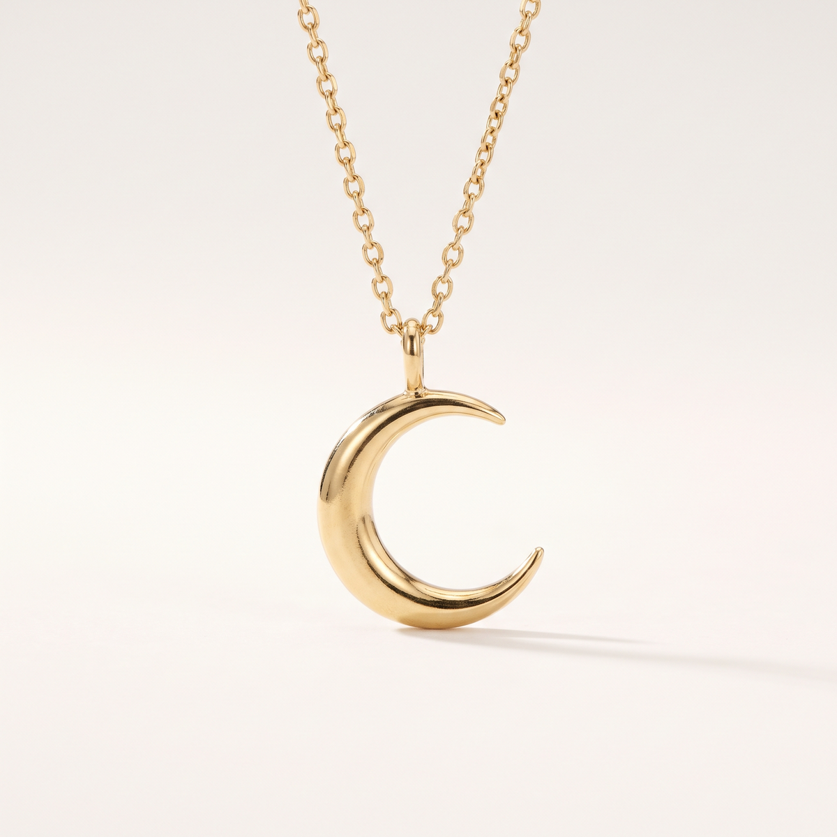 Gold Moon Pendant Necklace