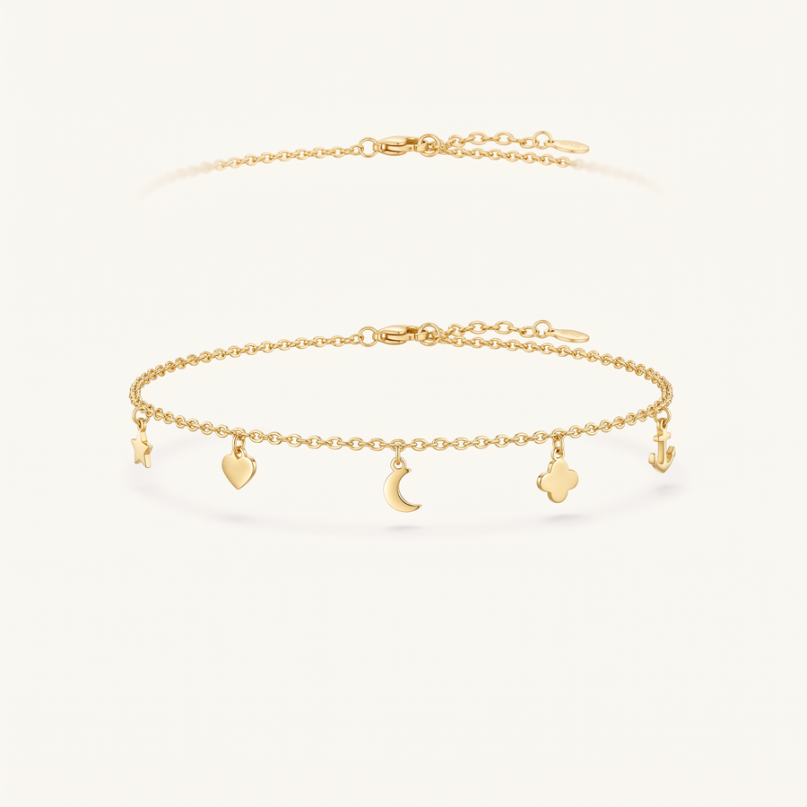 Gold Charm Anklet