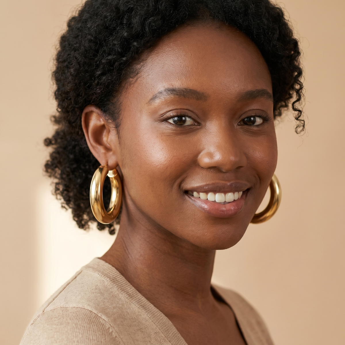 Gold XL Chunky Hoop Earrings