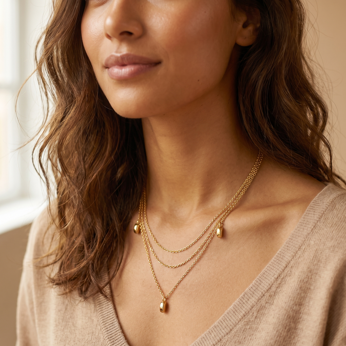 Gold Double Layered Necklace