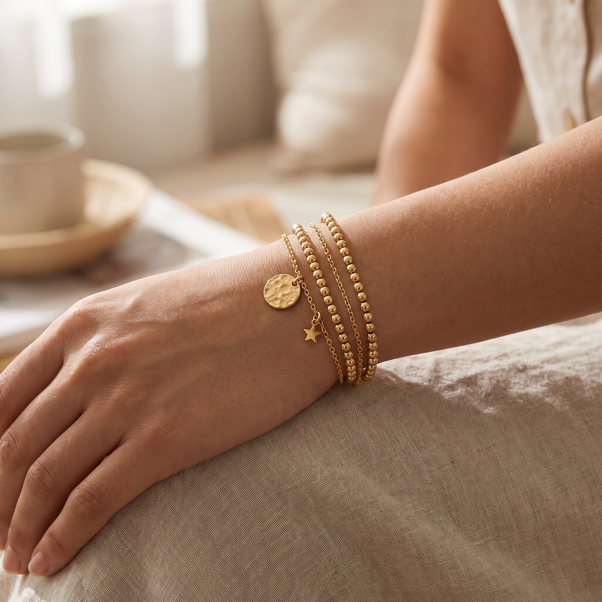 Gold Layered Bracelet Set