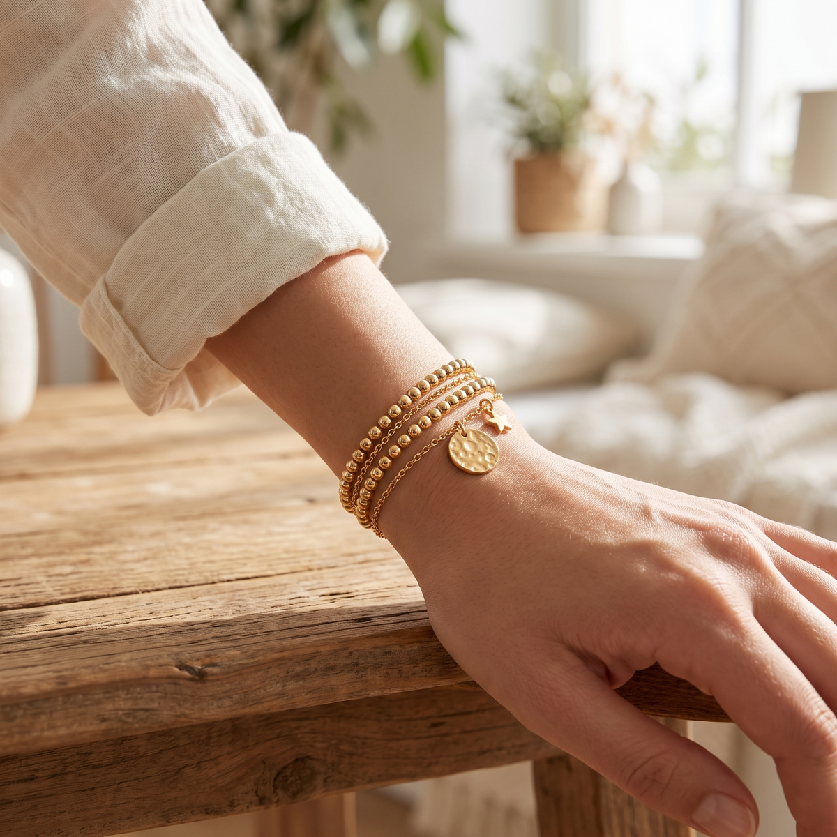 Gold Layered Bracelet Set