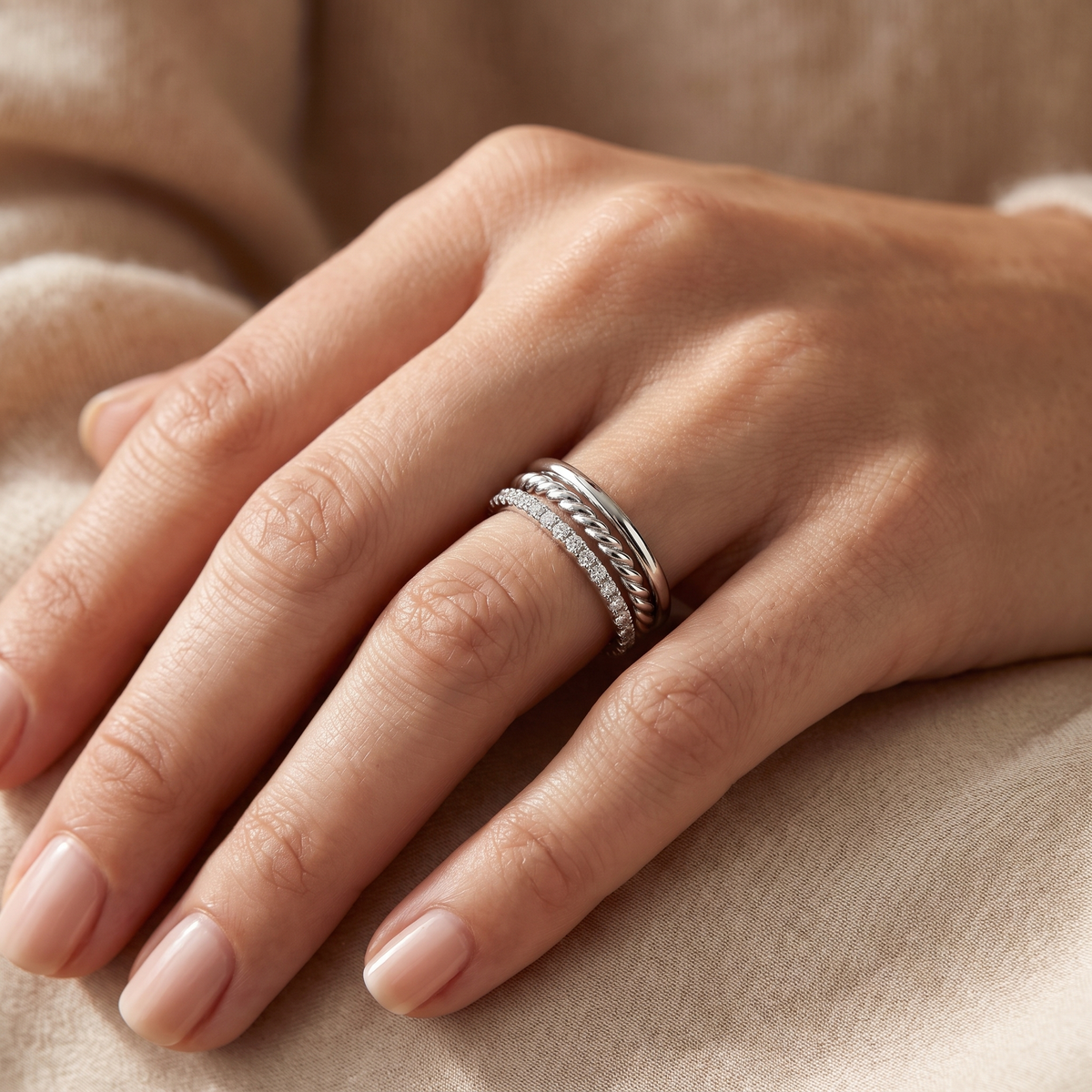 Silver Stacking Ring Set