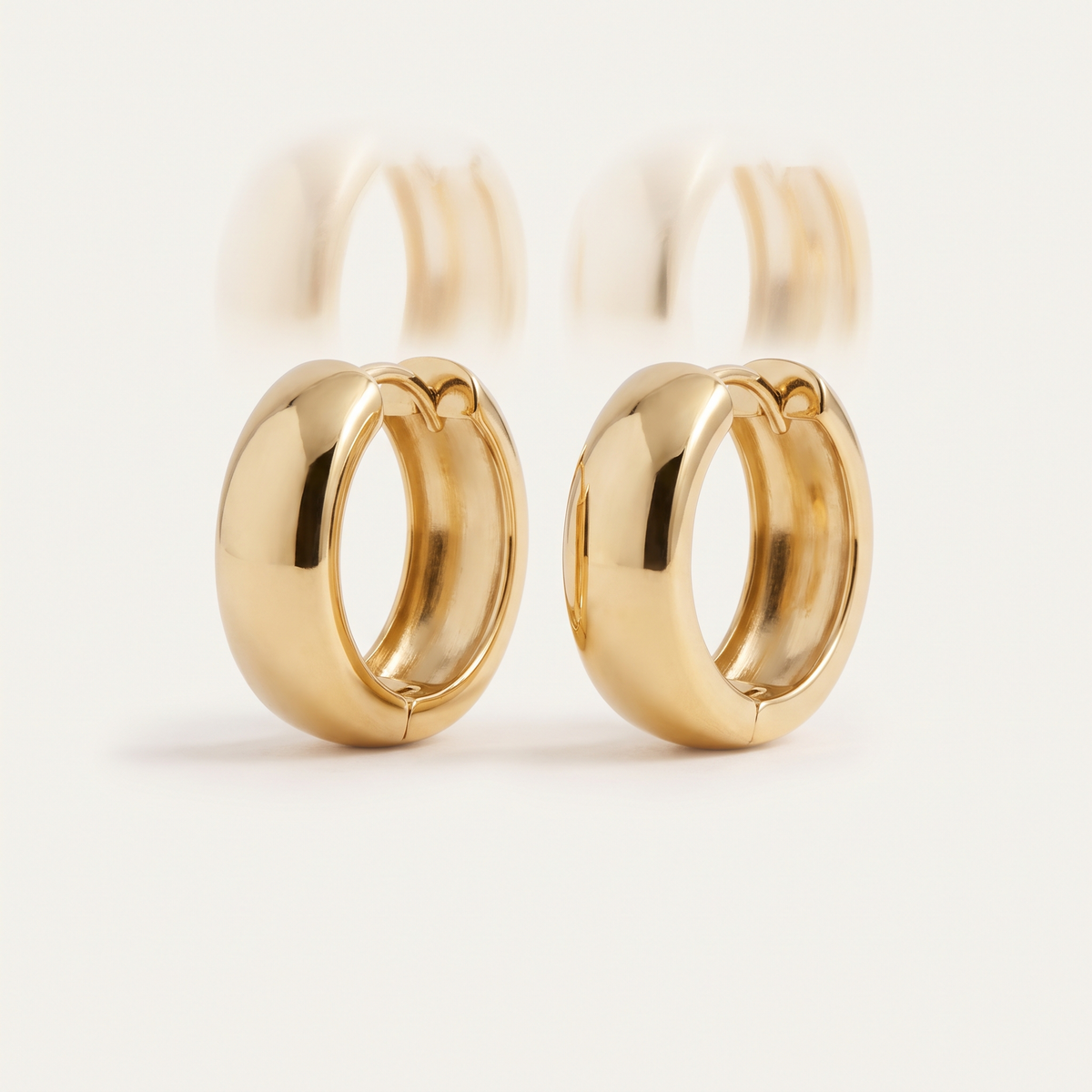Gold Chunky Huggie Hoops