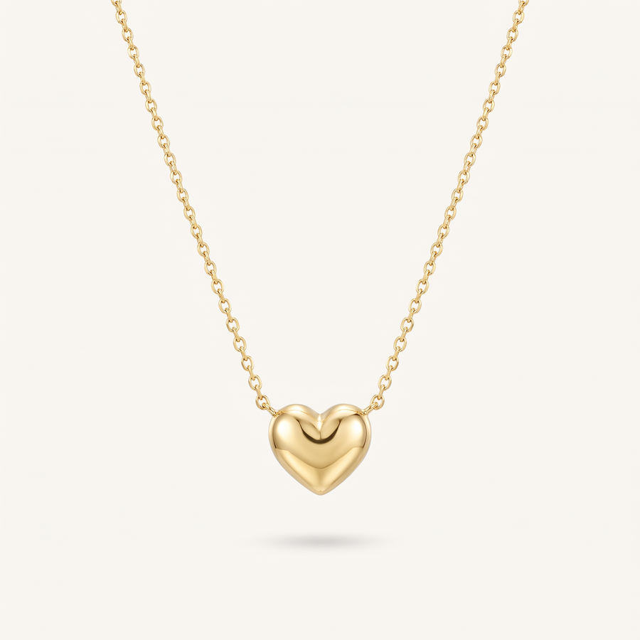 Gold Heart Pendant Necklace