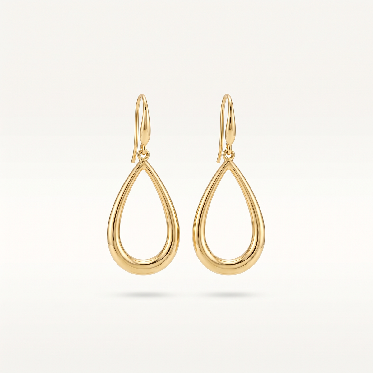 Gold Teardrop Drop Earrings