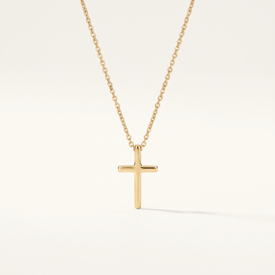 Gold Cross Pendant Necklace