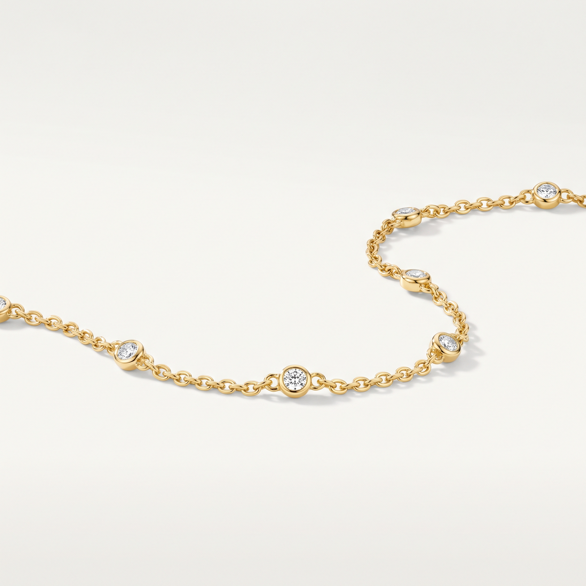 Gold CZ Chain Bracelet