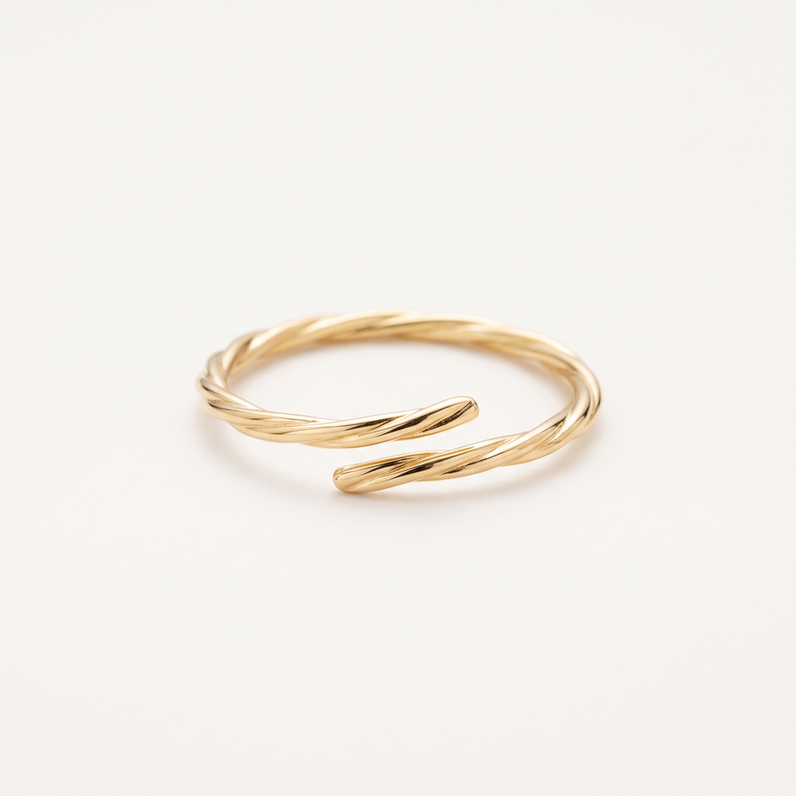 Gold Twist Wrap Ring