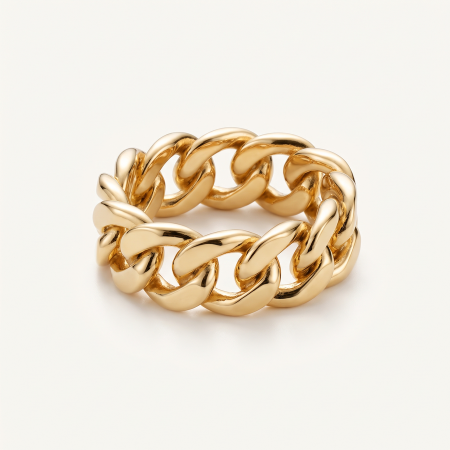Gold Chunky Chain Ring