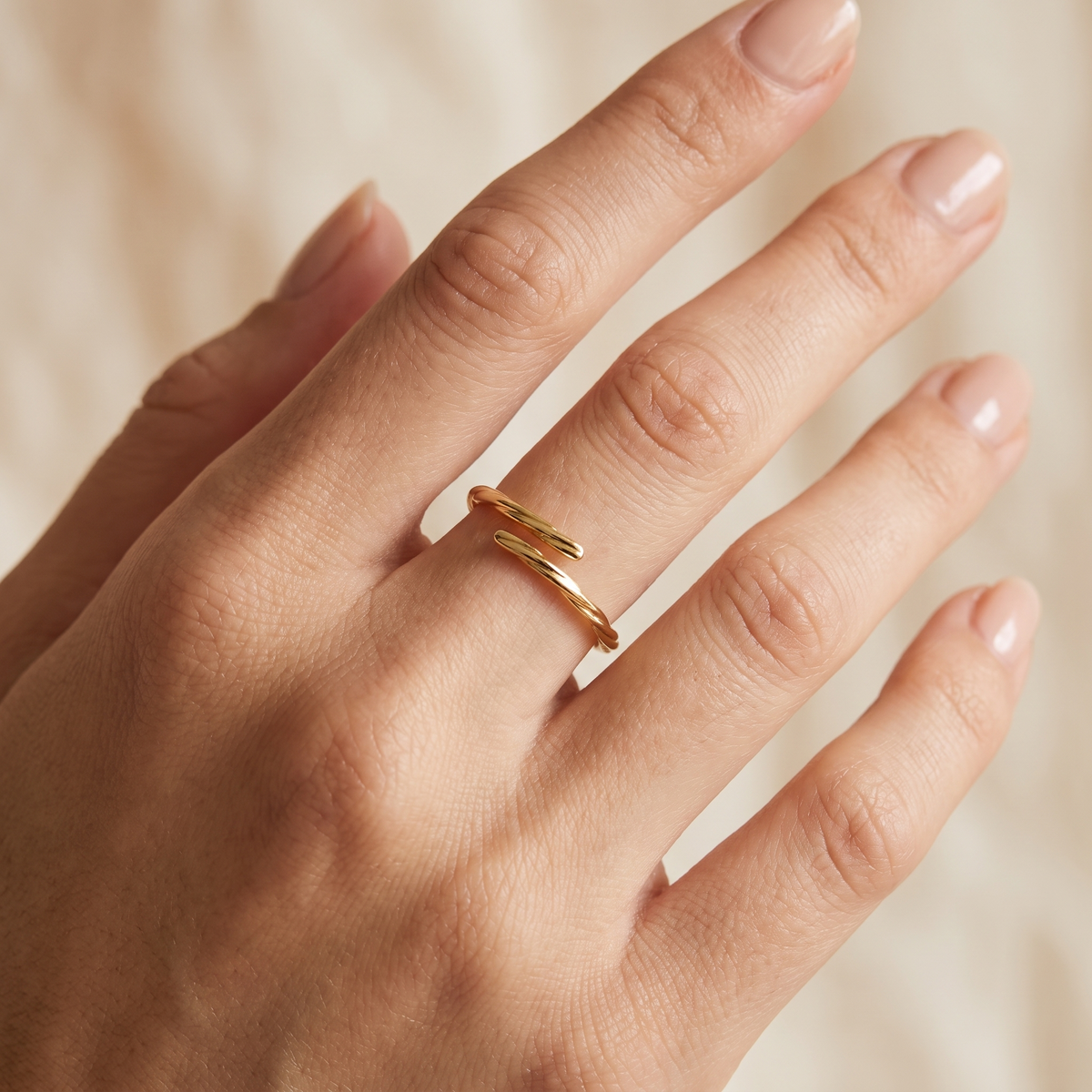 Gold Twist Wrap Ring