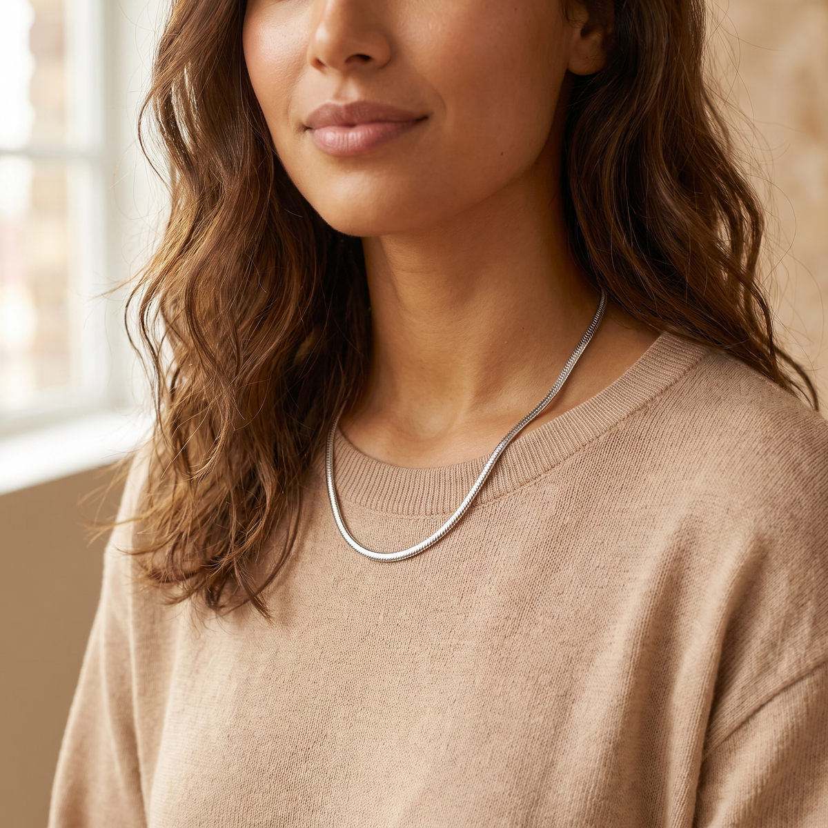 Silver Snake Chain Necklace