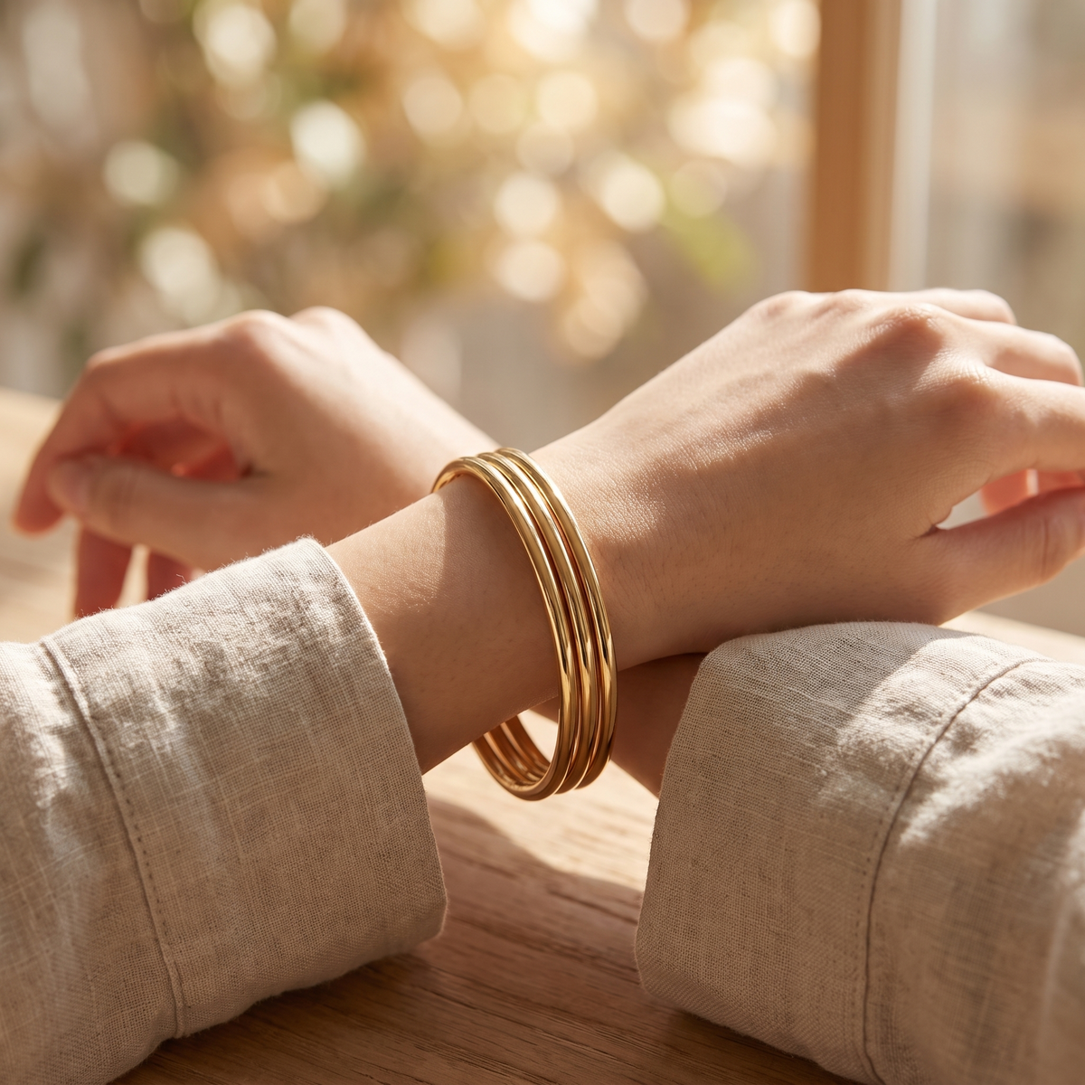 Gold Bangle Set