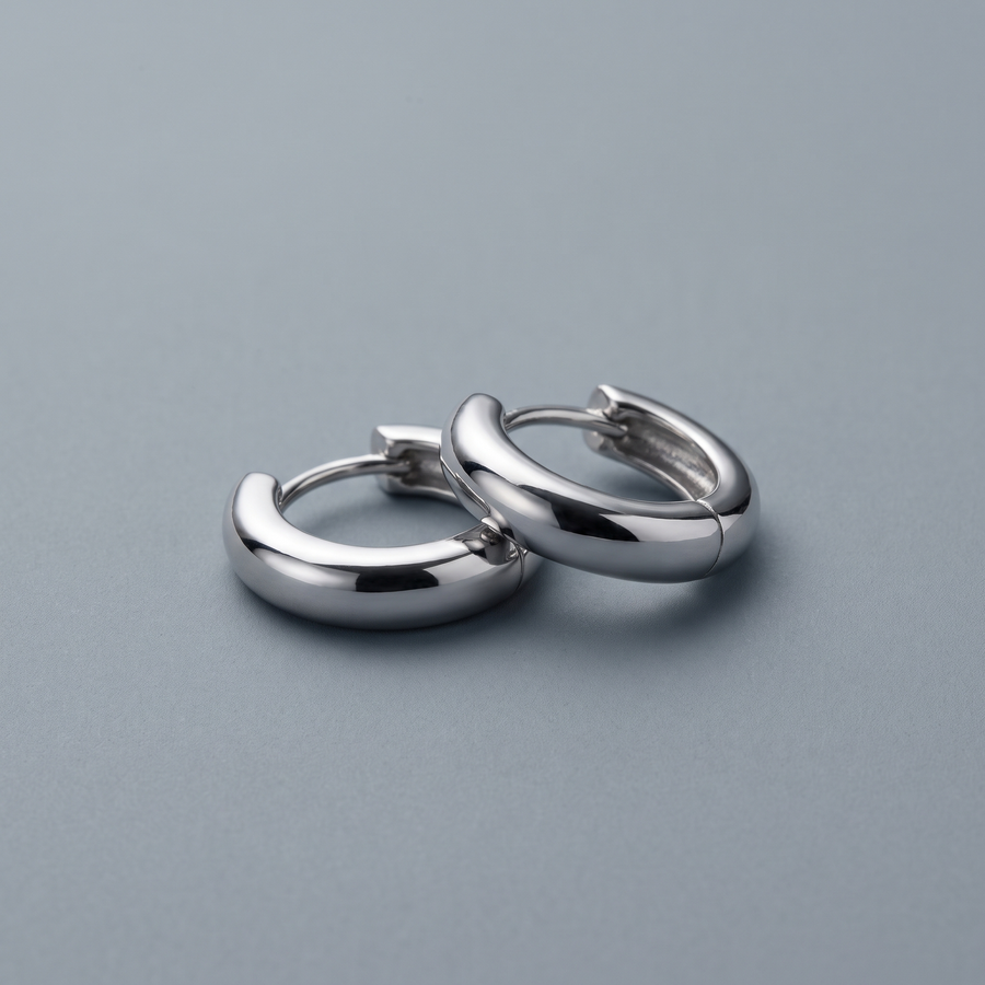 Silver Huggie Hoops