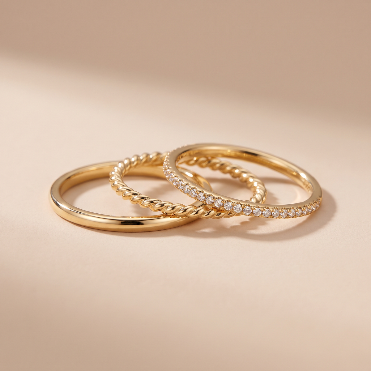 Gold Stacking Ring Set